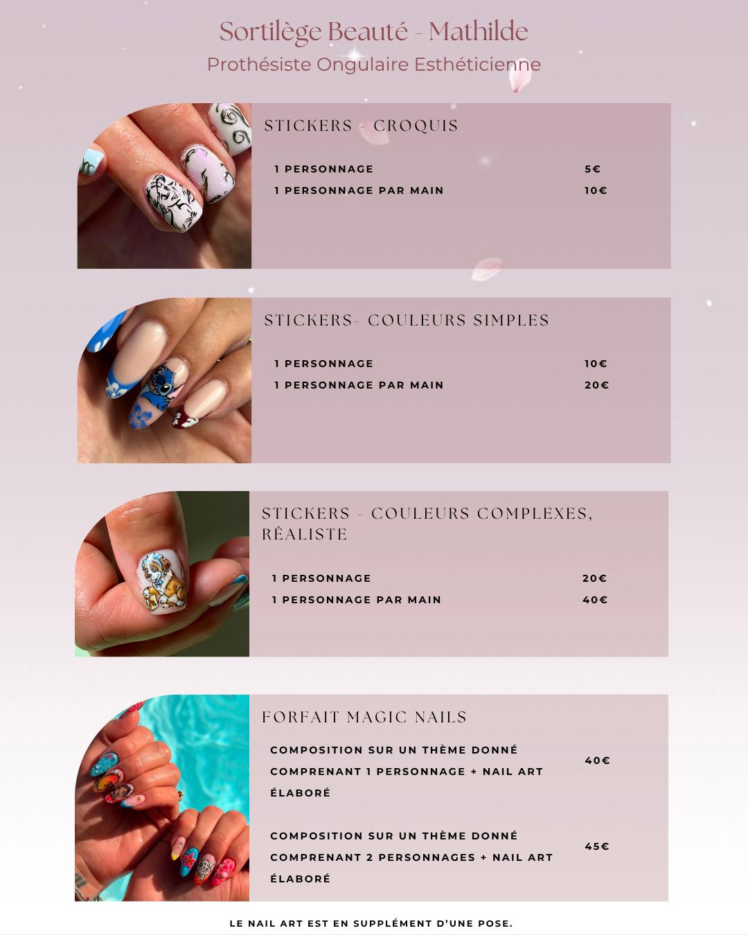 Tarifs ongles : rallongement, gainage gel, semi-permanent